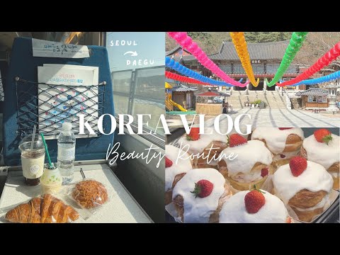 Korea Travel Vlog 🇰🇷 Seoul to Daegu, Self care routine, Hangang, (KTX)  Meeting family, Nightlife