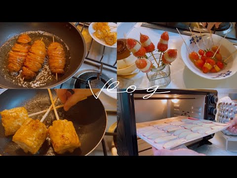 苹果脆片｜冰糖圣诞老人｜玉米串｜螺旋马铃薯｜防疫在家煮什么 👩🏻‍🍳 五人一餐