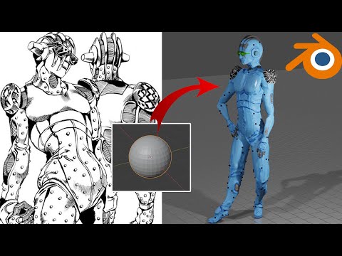 【Blender】ストーンフリー 制作ダイジェスト(sculpt by Blender digest -jojo part6 stone free-) スカルプト 【3DCG】