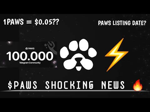 PAWS Airdrop  Shocking News : Listing Date & Price