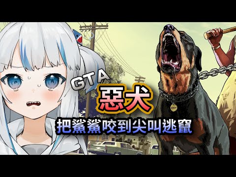 被GTA惡犬咬到尖叫逃竄的鯊鯊，最後卻想收養牠?【HololiveEN】【中字精華】