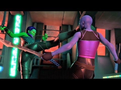 Nebula and Gamora Sisters Fight to Impress Father Thanos (Guardians of the Galaxy | Telltale Games)