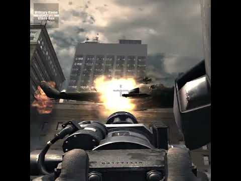 UH-60&M134 Minigun barrage fire for enemy infantry and Hind helicopter【COD:MW3】 #Shorts