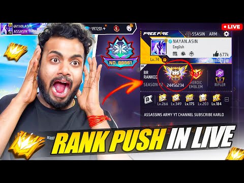 Global Top 1 Player Rank Push Happy New Year 2025  - Garena Free Fire Live