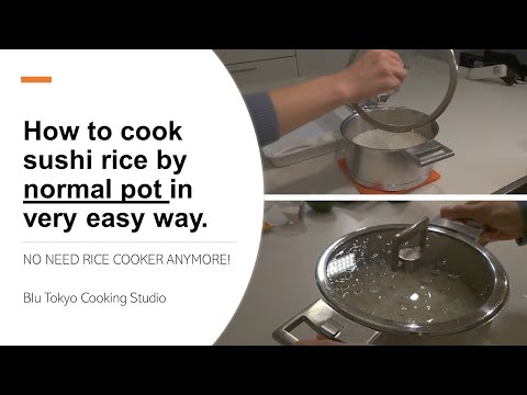 How to cook Japanese(Sushi) rice in pot. | Sushi rice | Japanese homestyle cooking