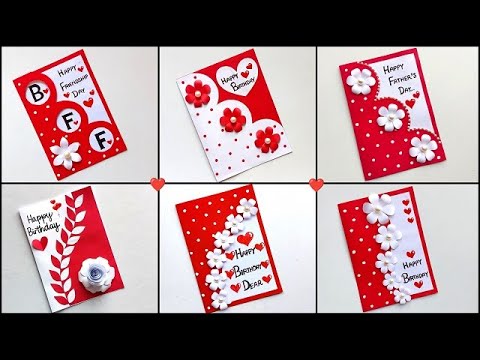 DIY - 6 Amazing Birthday greeting cards 2023 / Handmade Birthday card making ideas #birthdaycards