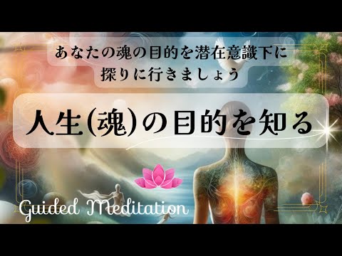 【誘導瞑想】今世の人生(魂)の目的を知る｜魂の目的を探る｜あなたの潜在意識下に魂の目的を探りに行きましょう✨️ ボディースキャン