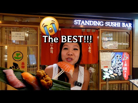 Standing Sushi Bar in Tokyo SO GOOD you'll want to cry!!