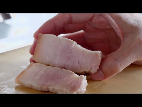 Is the pork belly more delicious after blanching and then frying? This is double-boiled pork!