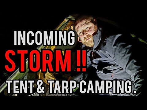 Camping in strong winds and heavy rain" STORM DARRAGH "