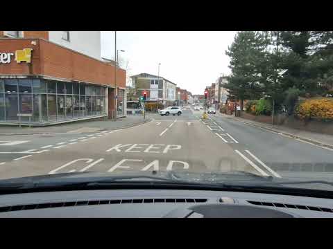 Clockhouse Double Roundabout, Rectory Rd, 2nd Exit to Town Centre, Farnborough Driving Test Route