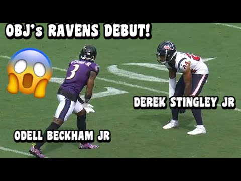 Odell Beckham Jr Ravens DEBUT Vs Derek Stingley Jr 🔥👀 2023 Ravens vs Texans highlights