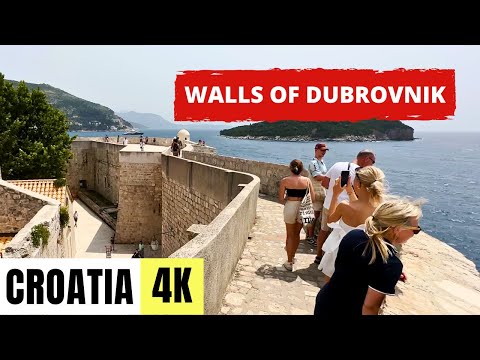 DUBROVNIK, CROATIA 🇭🇷 [4K] Walls of Dubrovnik — 1 HOUR Walking Tour