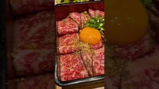 松庵 韓菜房 栄大津通店】炙り赤身漬け重🍖 #video #shorts #food #travel #japan #beef #japan #foodie