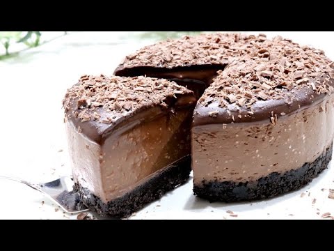 材料4つで生チョコオレオチーズケーキ Oreo ganache cheesecake with 4 ingredients