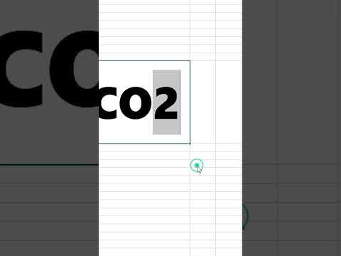 How to Type CO2 in Microsoft Excel