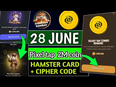 Hamster Kombat Daily Cipher Today 1M Coins 28 June 2024