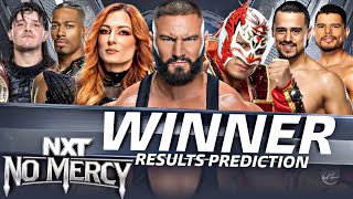 WWE NXT No Mercy 2023 - Official And Winners Predictions HD | Wrestle Freakin