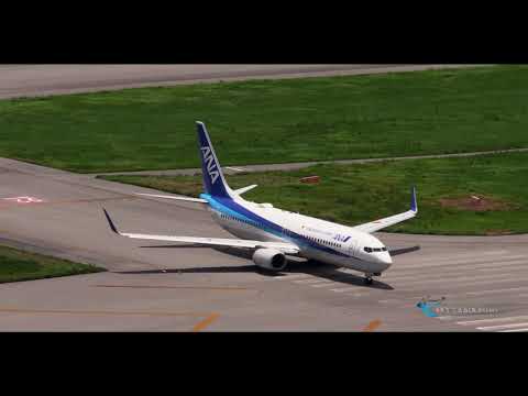 【南ぬ島 石垣空港 一度は撮ってみたいカーラ岳山頂から望む超絶景飛行機映像!!】All Nippon Airways(ANA) Boeing737-800 JA74AN