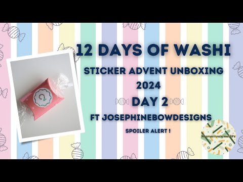 Advent Washi tape Unboxing Day 2-ft Josephinebowdesigns 2024