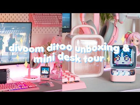 divoom ditoo unboxing & mini desk tour