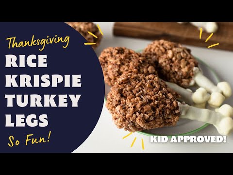 PEANUT BUTTER RICE KRISPIE TURKEY LEGS | Fun Thanksgiving Dessert for Kids!