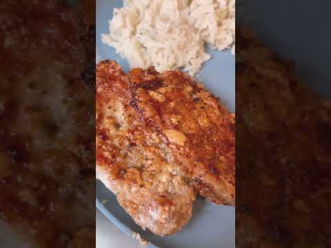 Fried Chops Dinner #jasminerice #broccoli #food