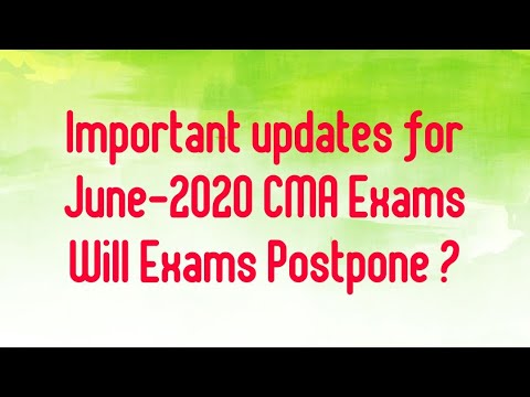 Very Important updates for June-2020 Exams | CMA Saurabh Yadav