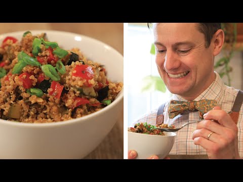 Delicious Warm Quinoa Salad with Fresh Ingredients