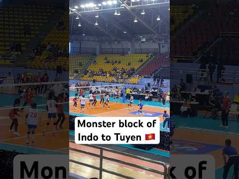 Monster block of Indonesia to Bich Tuyen of Vietnam | SEA V-League 2024 Leg2 #volleyball #thailand