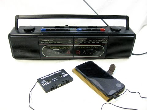 Playing music on an old HANIMEX HRC520 Boombox from your phone