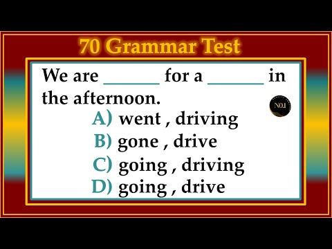 70 Grammar Tenses Quiz | Test Your English Level With This Grammar Test | No.1 Quality English