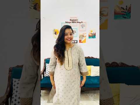 Navratri outfit Day 9 🪷✨#youtubeshorts #navratrilook #navratripoojan