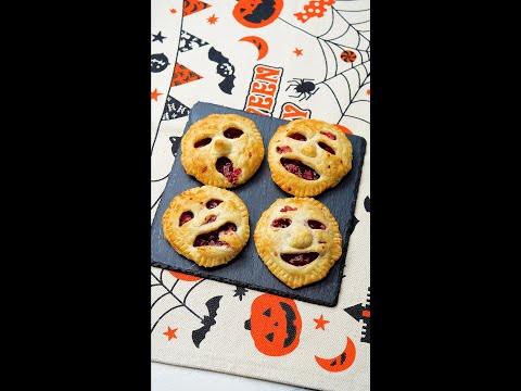 Halloween Monster Pies with Apple and Raspberry Filling