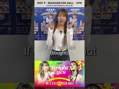 Here comes the ace of viral photos!｜"TJPW Bright Eyes" at Historic Washington Hall, Seattle on Nov.9