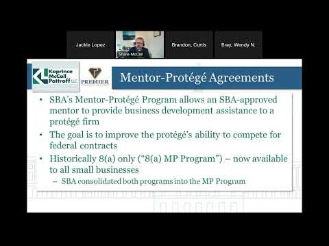 Mentor-Protege and Joint Ventures