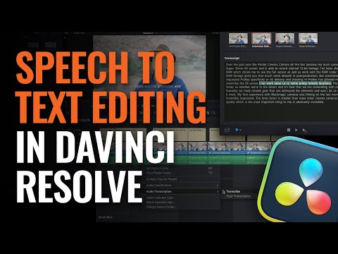 Speech to Text Editing in DaVinci Resolve