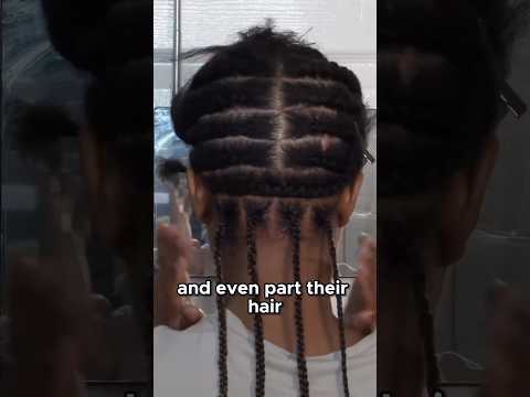 DIY Parting For Knotless Braids On Yourself #braids #boxbraids