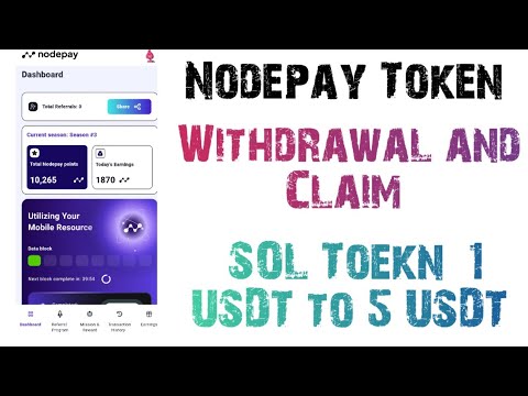 Nodepay Withdrawal and Claim || How to Claim and Mange Nodepay || Task to Earns