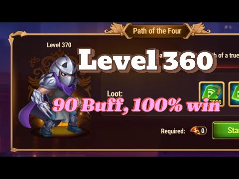 Level 360 - 90 Buff Path of Four Hero Wars Dominion Era