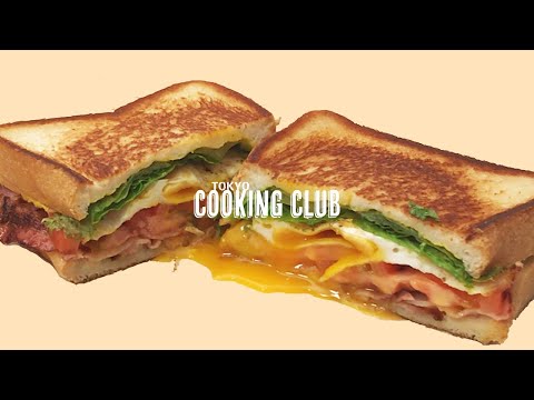 BLTホットサンドイッチの作り方【フライパンで作る】サンドイッチレシピ / HOW TO MAKE BLT HOTSANDWICH