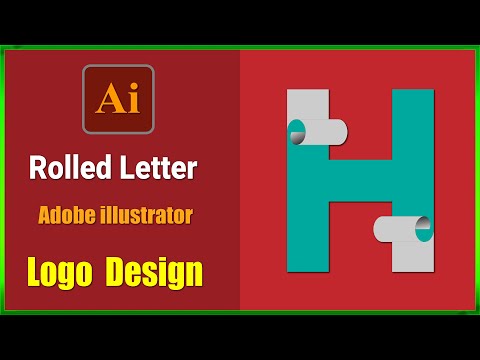 How to create Rolled Letters in Illustrator || Logo Design Tutorial || Letter H