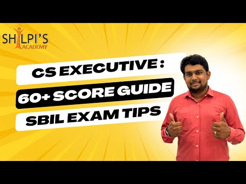 How to score 60+ in cs executive  exam SBIL