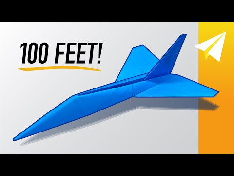 FLIES 100+ FEET! Epic Jet Paper Airplane with Afterburners — How to Make F-35 Durandal