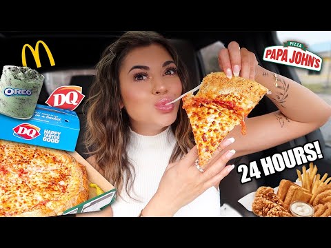 I Only Ate FAST FOOD ITEMS I've NEVER TRIED BEFORE For 24 HOURS!