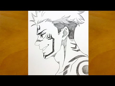 How to Draw Sukuna from Jujutsu Kaisen || Anime Drawing Tutorial || Easy Anime Drawing