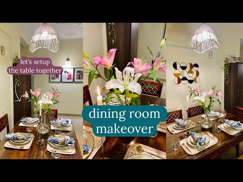 Dining Room Makeover | Table Setting, DIY Art, Fresh Flowers & More | Neera Mishra