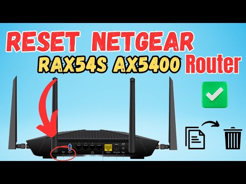 Reset Netgear RAX54S AX5400 WiFi 6 Router To Factory Default Settings | Devicessetup