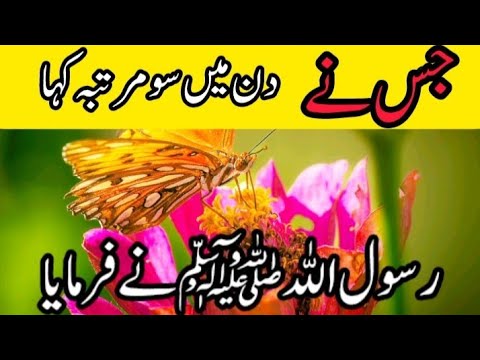 Who said a hundred times a day🤲🤲|| جس نےدن میں سو مرتبہ کہا|| #hadees #Deeni Baatein channel