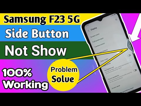 Samsung galaxy F23 5g side back button not show